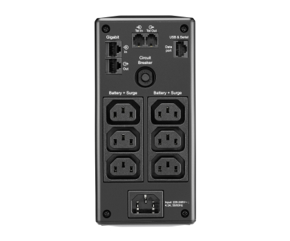 UPS (zasilacz awaryjny) APC Back-UPS Pro (650VA/390W, 6xIEC, RJ-45, AVR, LCD)